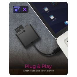 ICY BOX IB-CR301-C3 Lector de Tarjetas Externo USB 3.2 Gen 1 Type-C para CF, SD, MicroSD | Aluminio | Plug & Play