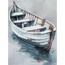 DKD Home Decor Cuadro Mediterraneo Azul Lienzo y MDF 70 x 140 x 4.5 cm (2 Unidades)