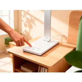 Q-connect Lámpara de Escritorio Vega LED 10W 400 lm Táctil 5 Niveles Brillo Regulable Blanco