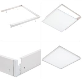 Panel LED Slim 40W 4500Lm 6000K 60x60cm Kit de Superficie Aluminio Blanco Ultra Fino 40.000h HO-KITPAN60X60-40W-CW Panel LED Slim 40W 4500Lm 6000K 60x60cm Kit de Superficie Aluminio Blanco Ultra Fino 40.000h HO-KITPAN60X60-40W-CW