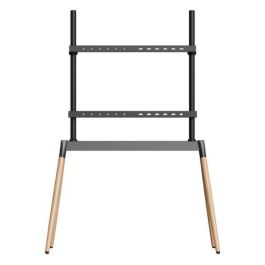 Gembird TVS-86F-01-BK Soporte para TV de 55" a 86" (2,18m), 40 kg, VESA 100x100-600x400mm, Altura Ajustable, Negro/Madera