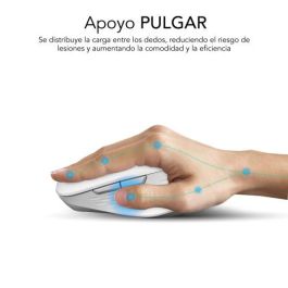 SUBBLIM CURVE ERGO DUAL MOUSE BATTERY WHITE
