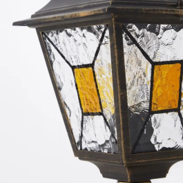 Brilliant BRI4004353349348 Terminal al aire libre Dore Black E27 Max 60W Bombilla no incluida