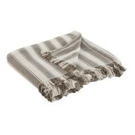 DKD Home Decor Manta Beige Crudo 250 x 150 cm Algodon reciclado Poliester Hecho a mano Precio: 20.89000023. SKU: B1G2DVHC55