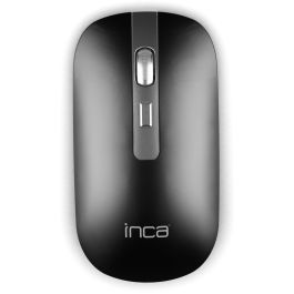 INCA IWM-531RA Ratón Inalámbrico y Bluetooth, 4 Botones, Recargable, Acabado Metálico