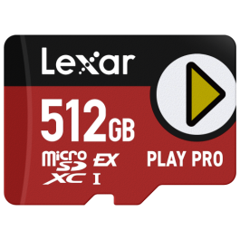 Lexar LMSXPS0512G-BNNNG PLAY PRO microSDXC 512 GB UHS-I U3 V30 Clase 3 Lectura 900 MB/s Escritura 600 MB/s Precio: 102.69000049. SKU: B1DFYN2CY3