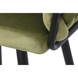 DKD Home Decor Taburete Moderno de Poliéster, Metal y Terciopelo Verde Negro Desmontable 58x101x53 cm Altura Asiento 77 cm DKD Home Decor Taburete Moderno de Poliéster, Metal y Terciopelo Verde Negro Desmontable 58x101x53 cm Altura Asiento 77 cm