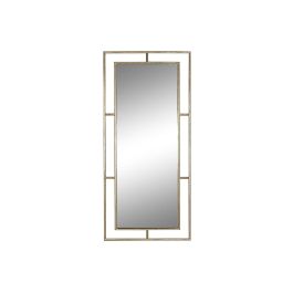DKD Home Decor Espejo Moderno Dorado de Hierro y Cristal, 4mm, 208 cm Alto x 96 cm Ancho x 5 cm Profundo, superficie de espejo 71x182 cm
