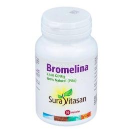 SURA VITASAN Bromelina natural de piña 2400 GDU/g, enzima proteolítica, 30 cápsulas veganas Precio: 16.6899997. SKU: B19FWKWH6L