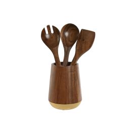 DKD Home Decor Woodsun 23 Bote para Utensilios Basicos, Set de 4 Piezas, Acacia e Inox, Natural y Dorado, 13 x 16.5 x 13 cm Precio: 29.88999959. SKU: B1322X496D