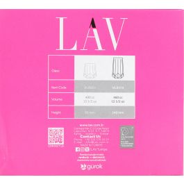 Lav Set 6 Vasos 460 cc Colección Valeria (8 Cajas)