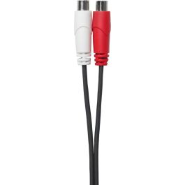 Vivolink Cable de Audio 3,5 mm a 2 x RCA, M/H, 24AWG, 0,2 m, Conectores Chapados en Oro y Blindaje de Aluminio