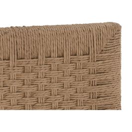 DKD Home Decor Cabecero Cama Boho de Teca y Fibra Natural 165x105x5.5 cm