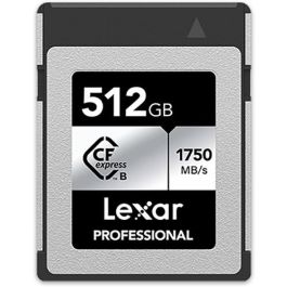 Lexar LCXEXSL512G-RNENG 512GB CFexpress Tipo B Plata 1750MB/s Lectura 1300MB/s Escritura Lexar LCXEXSL512G-RNENG 512GB CFexpress Tipo B Plata 1750MB/s Lectura 1300MB/s Escritura