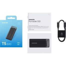 Disco Externo SSD Samsung Portable T5 EVO 2TB/ USB 3.2/ Negro