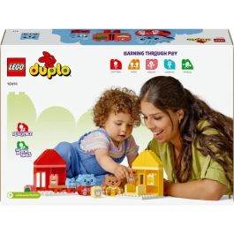 LEGO 10414 DUPLO My First My Daily Rituals Juguete social Hora de comer y dormir con 4 figuras de animales