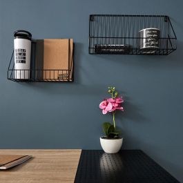 Home Deco Factory Juego 2 Estantes Alambre Vallee Outlet 40x10.8 cm y 30x9.3 cm