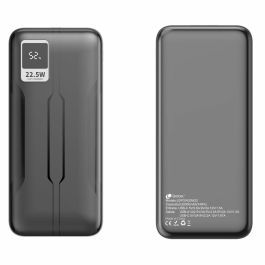 Leotec LEPOW20W22K Batería externa Power Bank 20000 mAh, carga rápida 22.5W/20W PD, 3 puertos, pantalla digital, negro