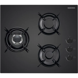 Daewoo BH6GKR21BNL Placa de Gas de 3 Fuegos, 60 cm, Negra Precio: 175.49999962. SKU: B1AFRZQLR2