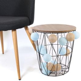 Home Deco Light Guirnalda Luz 20 Led Azul/Oro con Bolas de 5,5 cm, Cable 345 cm