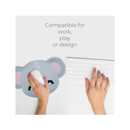 Wondee Alfombrilla de Ratón Mr Wonderful Forma Koala 220x310 mm Antideslizante Goma Control Preciso Cómoda Lavable