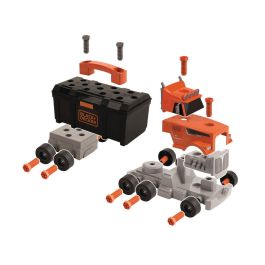 Smoby Black + Decker Bricolo Truck 2 en 1: Camión & Caja de Herramientas con 60 Accesorios de Construcción para Niños +3 Años