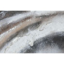 Cuadro Home ESPRIT Blanco Beige Yute Poliestireno Abstracto Moderno 102 x 3,2 x 102 cm (2 Unidades)
