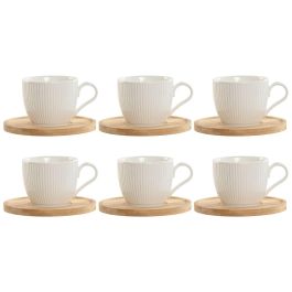 Cafe Basicos DKD Home Decor Blanco Natural 8 x 7 x 11 cm Set de 6