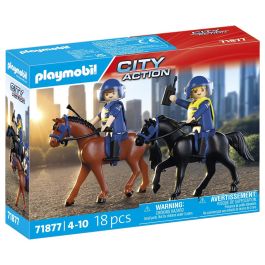 Playmobil Escuadrón Policial a Caballo para Niños de 4 a 10 Años, Juguete de Plástico