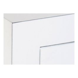 Mesita De Noche Oriental DKD Home Decor Blanco Plateado 34 x 66 x 45 cm Mesita De Noche Oriental DKD Home Decor Blanco Plateado 34 x 66 x 45 cm
