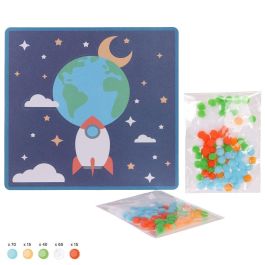 Createur de Genie Juego con Pompones para Pegar, Montessori, 4 Modelos Surtidos (Panda, Unicornio, Zorro, Cohete), Ideal para Psicomotricidad Fina