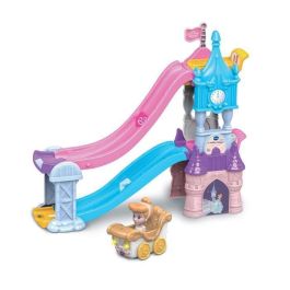 Vtech VTE3417765706059 Tut Tut Bólidos Disney Princesas: Castillo con Tobogán Encantado y Carro de Bodas de Cenicienta