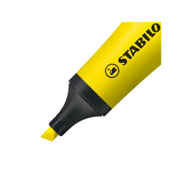 Stabilo Marcador Fluorescente Neon Amarillo Caja 10 Ud con Tecnología Antisecado