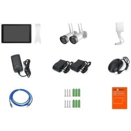 Kit de 2 cámaras Wi-Fi + NVR con pantalla - LINK2HOME - 3 MP, detección inteligente, pantalla LCD de 10.1"