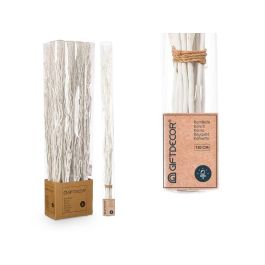 Giftdecor Ramillete de Varas Blanco con 30 Leds, Decoración Interior/Exterior 120 cm de Alto (Set de 8)