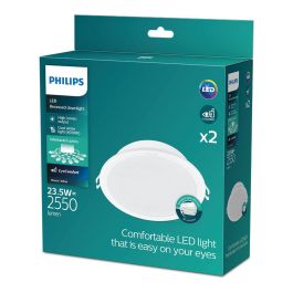 Pack 2 unidades meson downlight blanco, ø215mm, 23,5w 4000k 2550im. philips