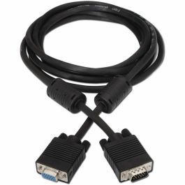 AISENS - CABLE SVGA CON FERRITA, HDB15/M-HDB15/H, NEGRO, 1.8M