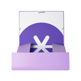 Antartik Carpeta Antartik Tres Solapas Gomas Cartón Forrado A4 Color Lavanda