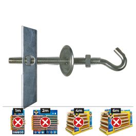 Celo Basculante con gancho M4 con arandela y tuerca 9532bg (Caja 100 unid) Precio: 54.8977. SKU: B13GWGHJHY