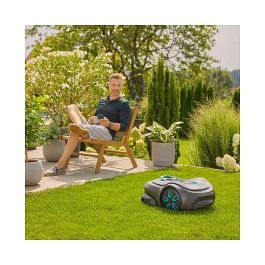 Gardena Robot Cortacésped smart SILENO pro 600 m², Sistema LONA, Corte 16 cm, Altura 2.5-4.5 cm, Batería