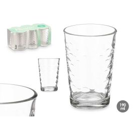 Vivalto Set 6 Vasos Vidrio Transparente con Puntos 190 ml, Apto Lavavajillas, Vaso 6.5 cm diámetro x 9.5 cm alto (8 Unidades)