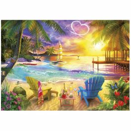 EDUCA EDU1747759473654 Puzzle Love Beach 1000 Piezas 68x48 cm para Adultos, Temática Naturaleza