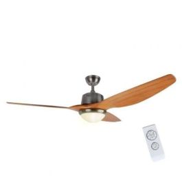 Orbegozo CP 96160 Ventilador de Techo 160cm 85W 3 Aspas Madera Luz LED 18W 3 Velocidades Reversible Silencioso Clase A+