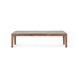 GINER Y COLOMER Banco Madera Maciza Acacia Tela Beige 180x42x50 cm Precio: 423.4879. SKU: B192QC2LPQ