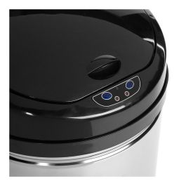 Five Simply Smart Cubo de Basura Automático con Sensor de Apertura Modelo Alpha Acero Inoxidable 42 L Plata/Negro Ø30x77cm