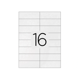 Q-connect KF10653 Etiquetas Adhesivas 105x35 mm para Ink-jet y Láser, Caja 100 Hojas DIN A4