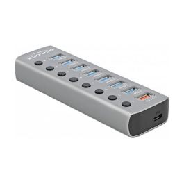 DELOCK Hub USB 3.2 Gen 1 con 7 Puertos + 1 Puerto Carga Rápida + 1 Puerto USB-C PD 3.0 con Interruptor e Iluminación Precio: 103.7900006. SKU: B17SP7EP56