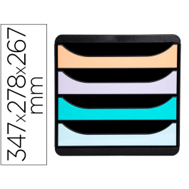 Modulo Exacompta Big-Box Classic 4 Cajones Colores Negro Glossy Precio: 53.49999996. SKU: B1A5KN7CT9