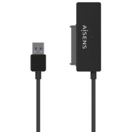 AISENS - ADAPTADOR SATA A USB-A USB 3.0/USB3.1 GEN1 PARA DISCOS DUROS 2.5 Y 3.5 CON ALIMENTADOR, NEG