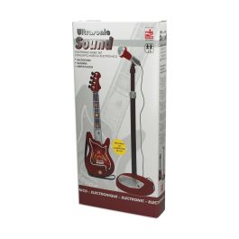 Reig Set Guitarra y Micrófono Metalizados Pequeños "Ultrasonic" para Niños 4+ años, Juguete de Plástico, 4x Pilas LR6